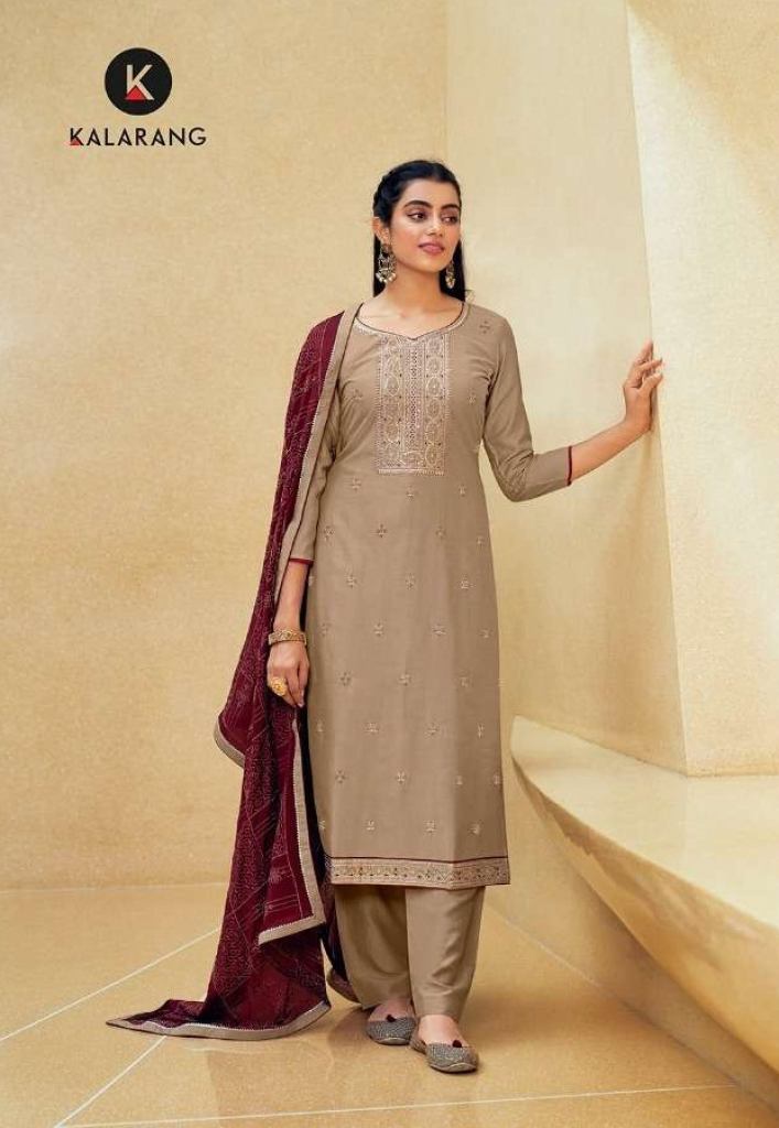 Kalarang Barkha Parampara Silk All Over With Embroidery Dress Material Catalog 