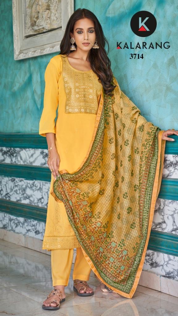 Kalarang Veda Masleen Designer Dress Material Collection