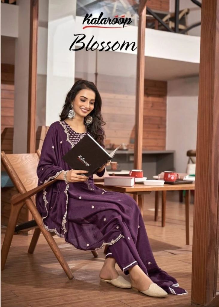 Kalaroop Blossom Heavy Fancy Rayon Kurti Bottom With Dupatta