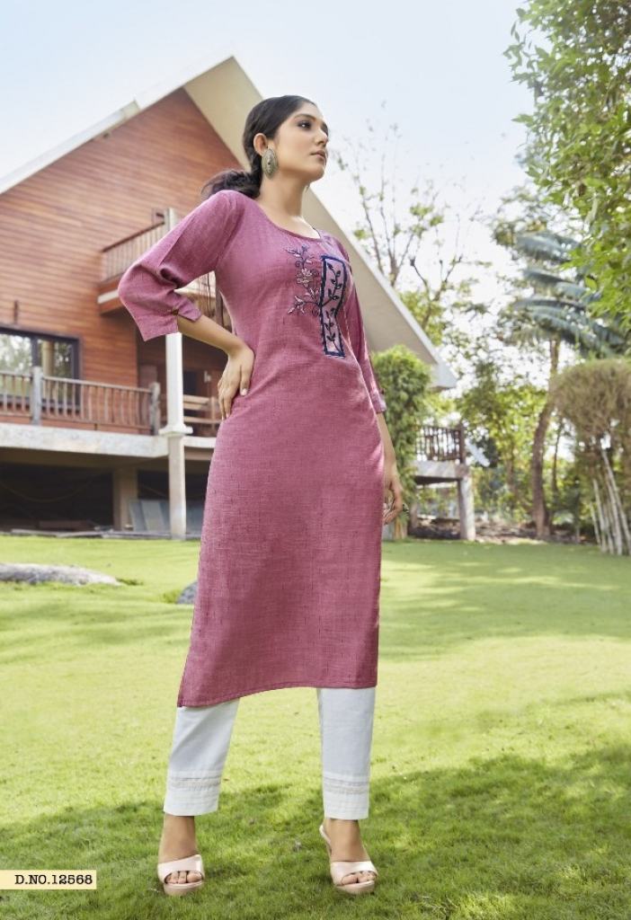 Kalaroop Broccoli Designer Rayon Kurti catalog 