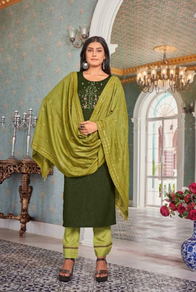 Kalaroop Jasmeen Fancy Kurtis With Bottom Dupatta Collection