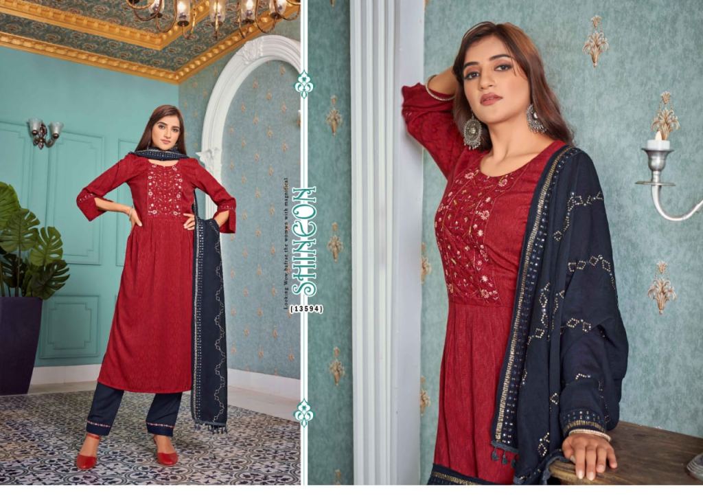 WOW VOL 3 BY IKW DESIGNS NEW DESIGNER HEAVY KURTI PENT WITH DUPATTA  COLLECTION WHOLESALER