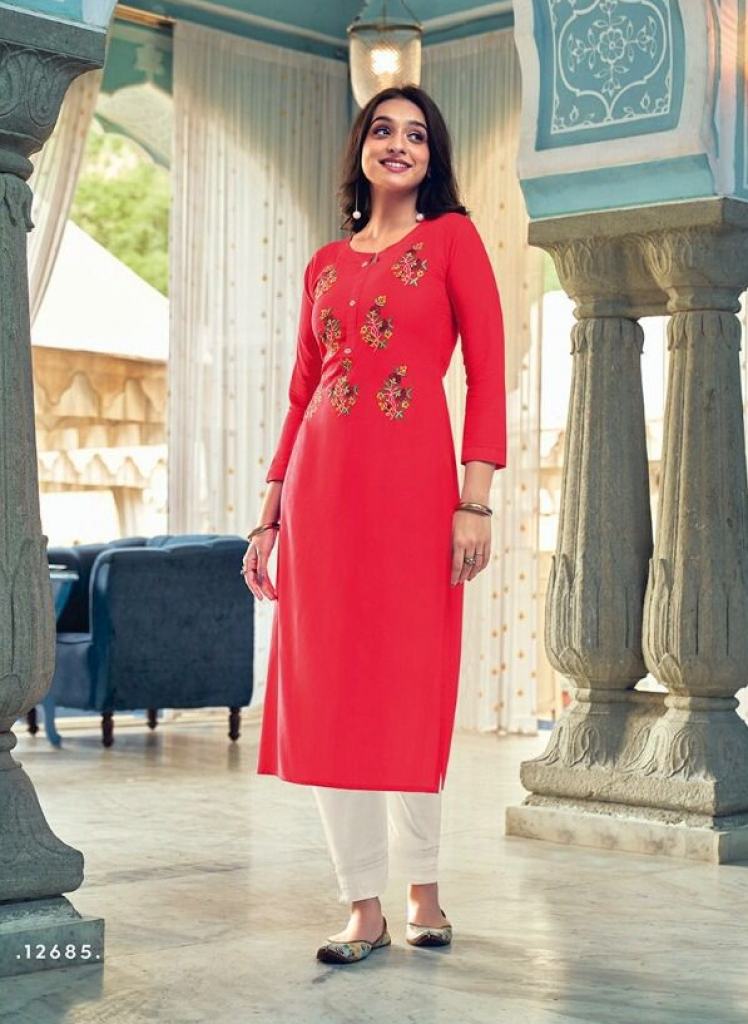 Kalaroop Lily vol 20 Fancy Wear Embroidery Kurti Catalog 