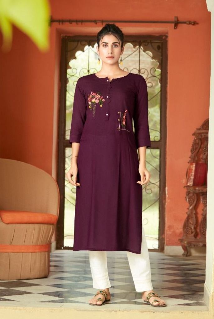  Kalaroop Nairobi Fancy Wear Embroidery Kurti Catalog 