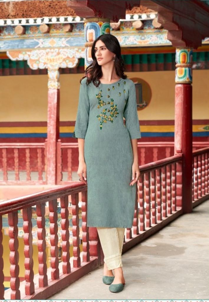 Kalaroop Nexon Rayon Fancy Embroidery Kurti catalog 