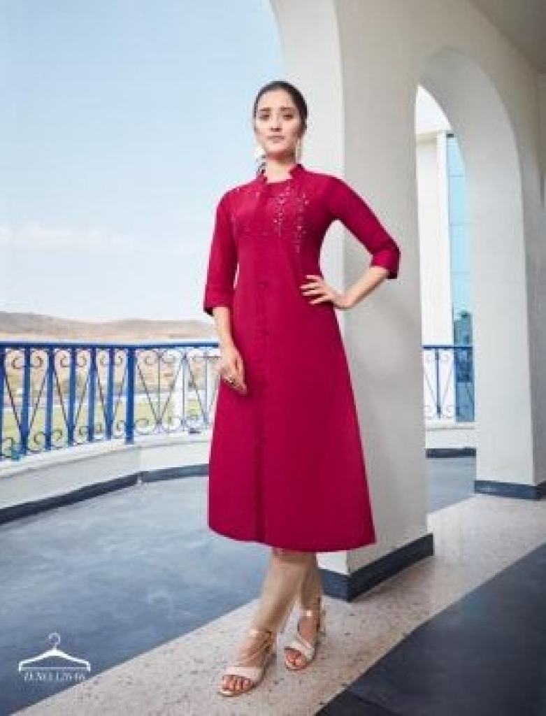 Kalaroop Octavia vol  9 Designer Silk Hand Work Kurti catalog  