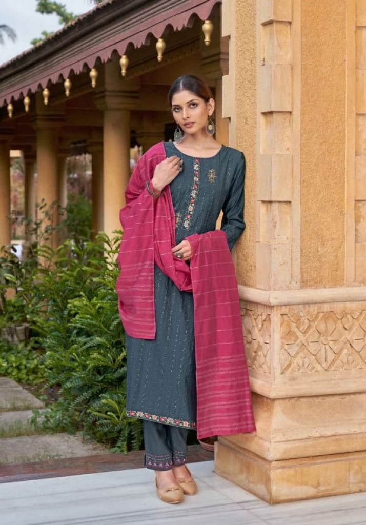 Kalaroop Prachi Fancy Wear Kurti With Bottom Dupatta Collection