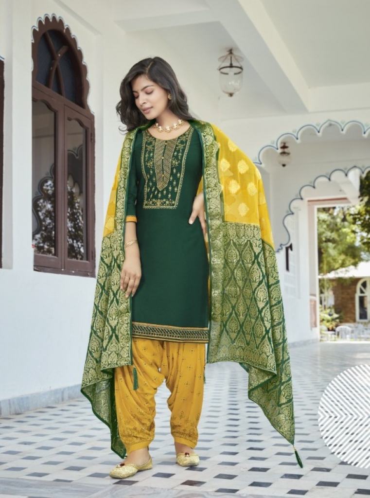 Kalaroop Suvarna By Patiyala vol  5 Designer Festive Wear Silk Salwar catalog