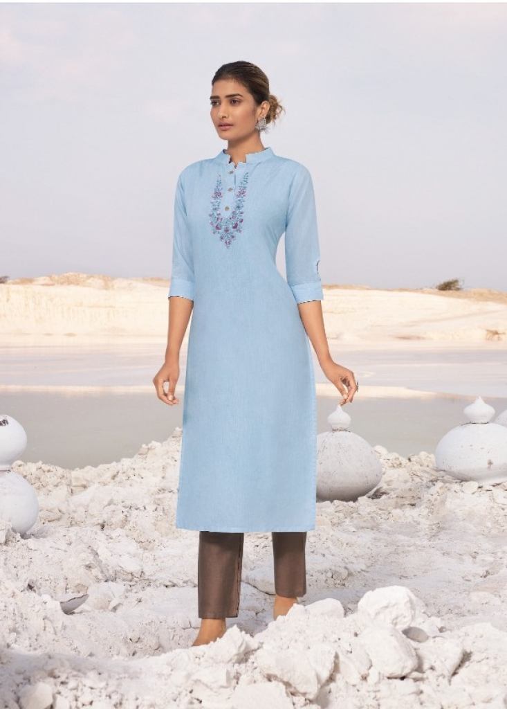 Kalaroop Vision Designer Silk Embroidery Kurti catalog 