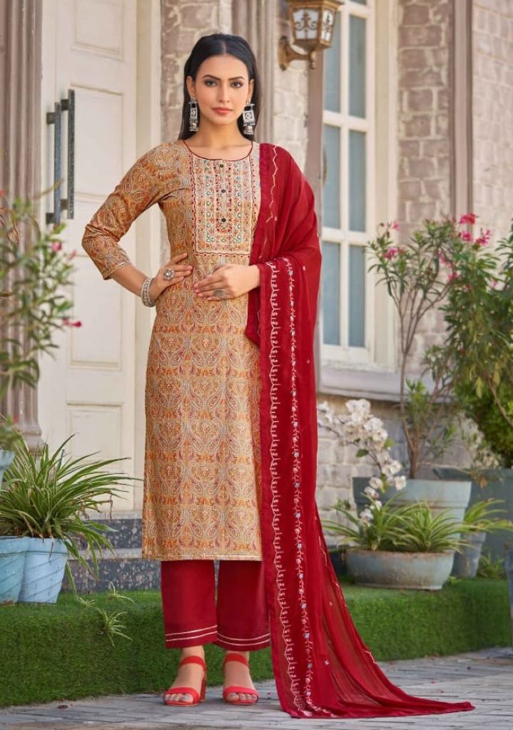 Kalaroop Zhansi Party Wear Kurti With Bottom Dupatta Collection