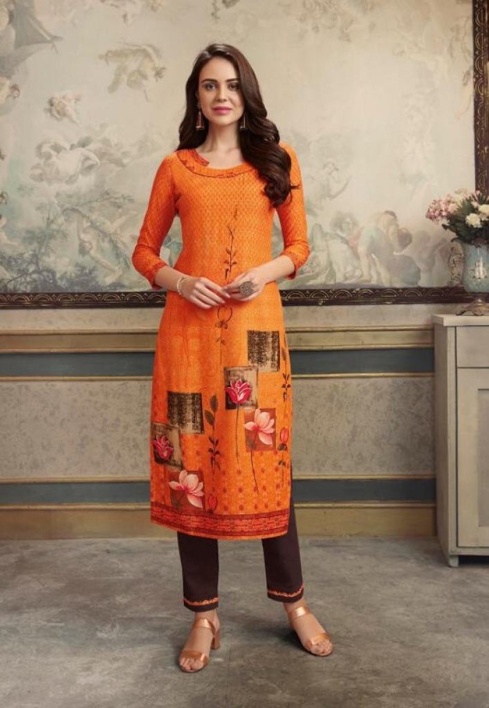 Kalaroop  presents  Lotus Casual Wear Kurti With Pant Collection