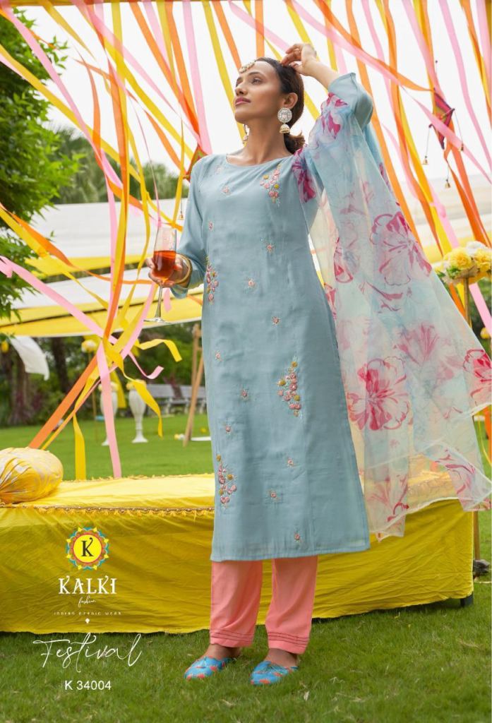 Kalki Festival Designer Festive Wear Silk Readymade  kurti  catalog 