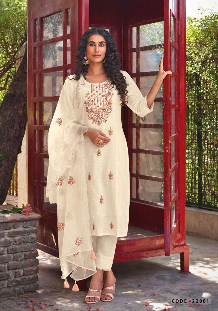 Kalki Pakizaa vol 2 cotton mirror work Kurtis bottom with a Fancy Dupatta 