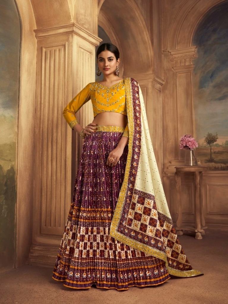 Kamakshi Satrangi Gaji Silk Lehenga Choli Collection