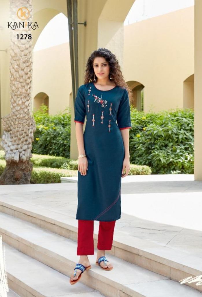 Kanika Aditi vol 9 Designer Silk Embroidery Kurti catalog 