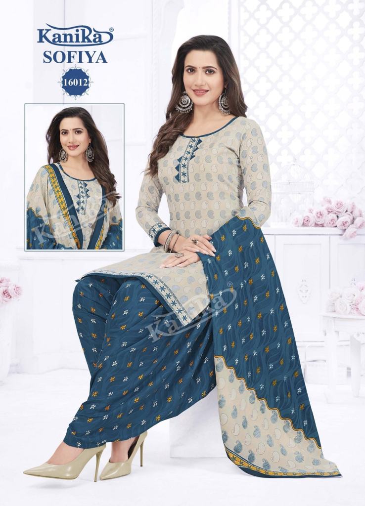 Kanika Sofia Vol 16 Daily Wear Readymade Cotton Printed Top Bottom Dupatta