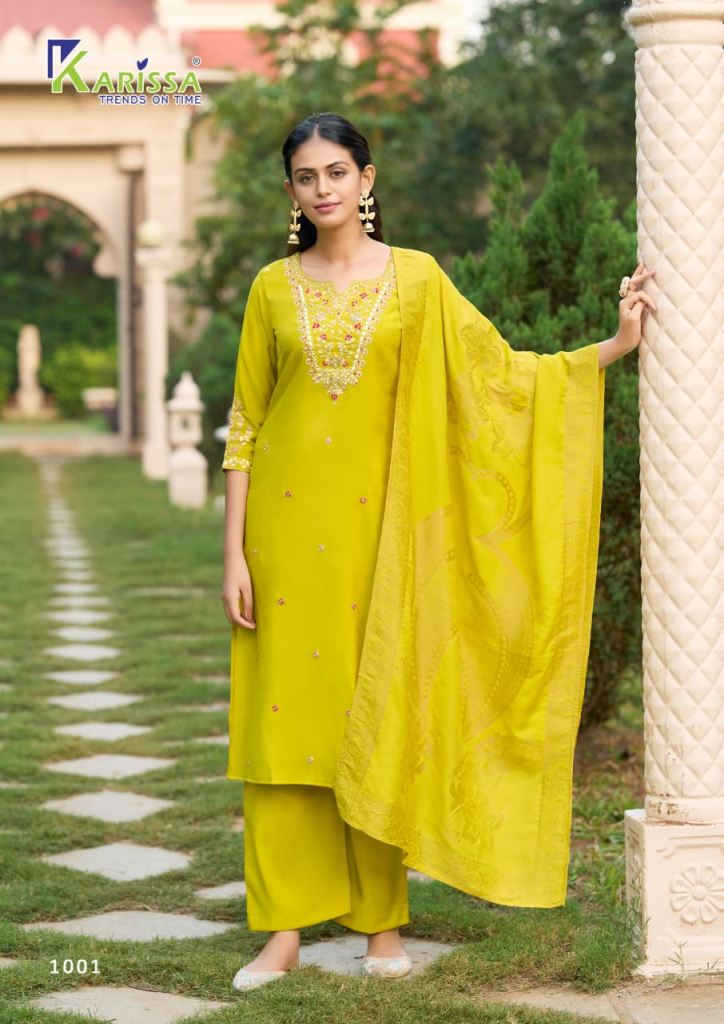 Karissa Aarohi Viscose Kurti Pant And Dupatta