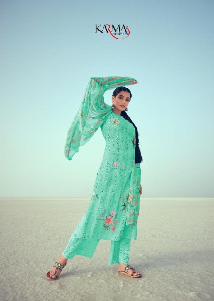 Karma Zebaish vol  3 Ethnic Wear Fancy Dress Material catalog 