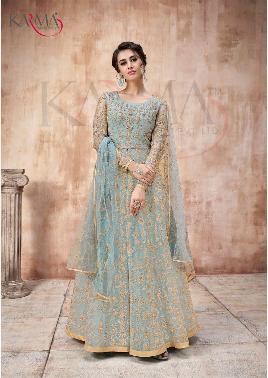 Karma vol 16022 Colors Embroidery Salwar Kameez