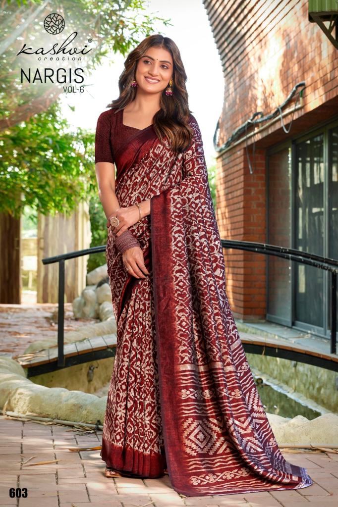 Kashvi Nargis Vol 6  Casual Wear Saree