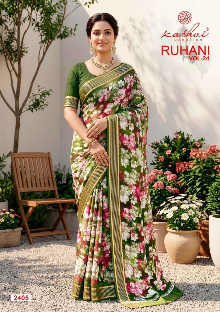 Kashvi Ruhani Vol 24 Zari Patta Saree 