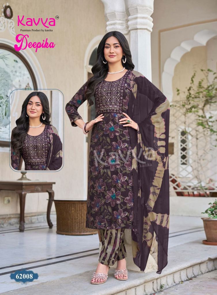 Kavya Deepika Vol 62 Embroidered Kurti With Bottom Dupatta