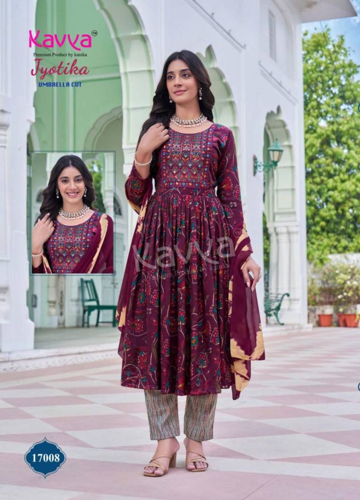 Kavya Jyotika Vol 17 Printed Kurti Bottom With Dupatta