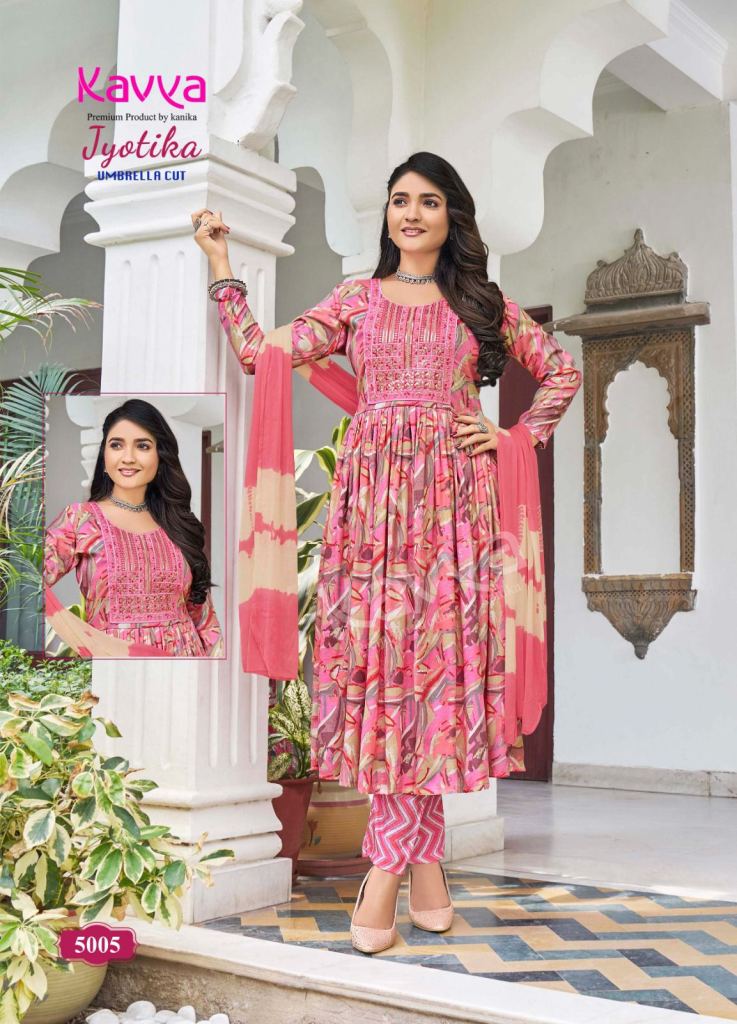 Kavya Jyotika Vol 5 Kurti Bottom With Dupatta