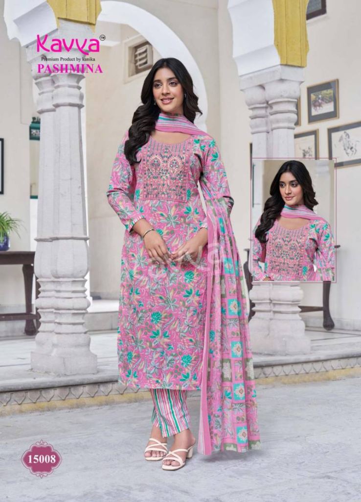 Kavya Pashmina Vol 15 Kurti Pant With Dupatta