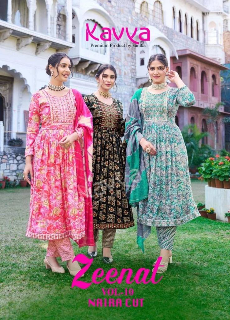 Kavya Zeenat Vol 10 New Arrival Printed Capsule Ready Made Collection