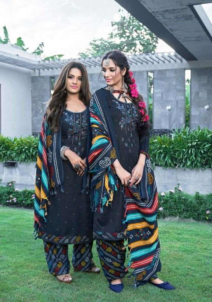 Kay Vee Suits Tarang Patiyala Pure Pasmina With Work Dress Material Catalog 