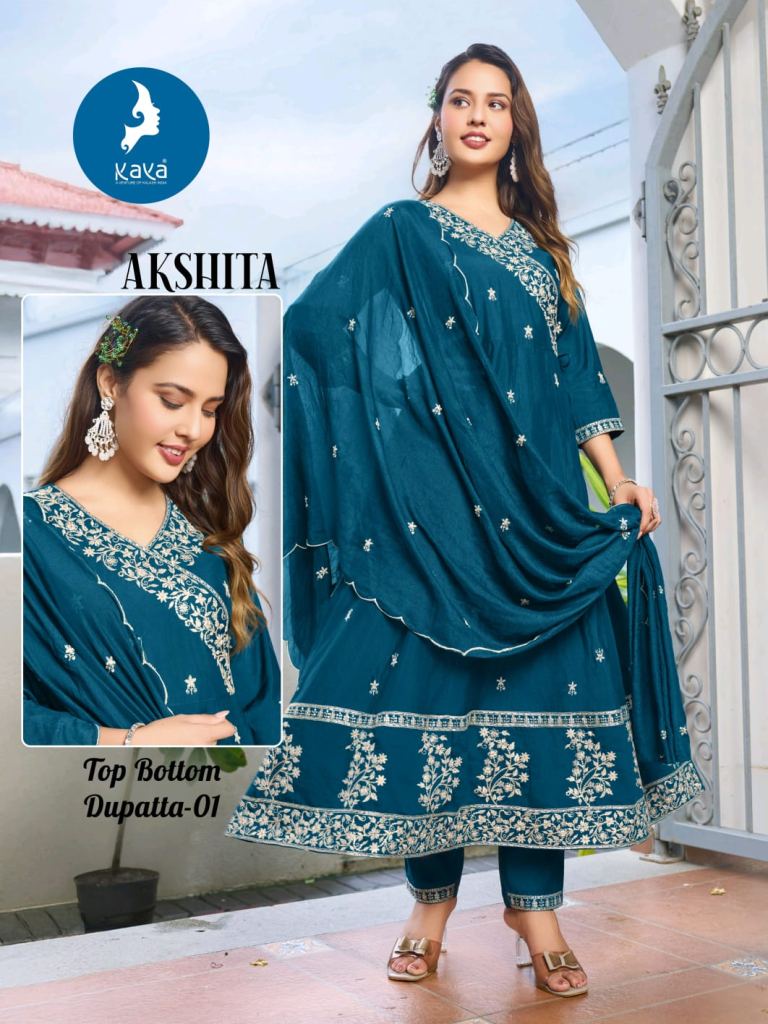 Kaya Akshita Festival Wear Kurti Pant And Dupatta