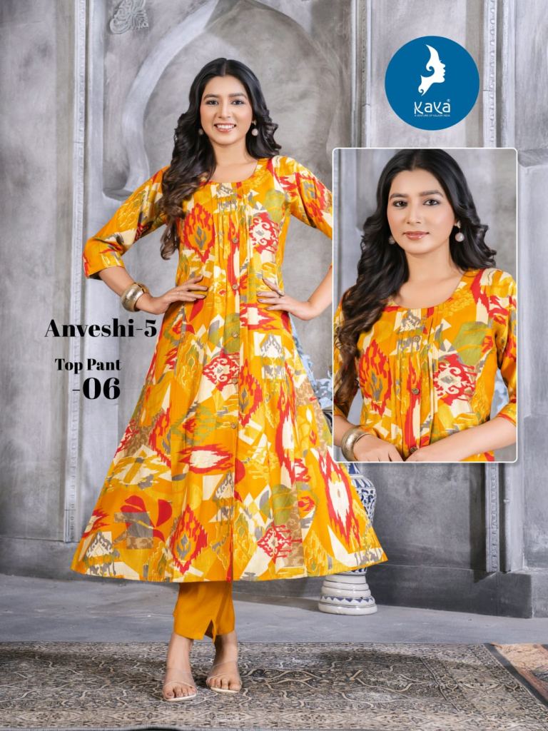 Kaya Anveshi Vol 5  Print Top And Bottom