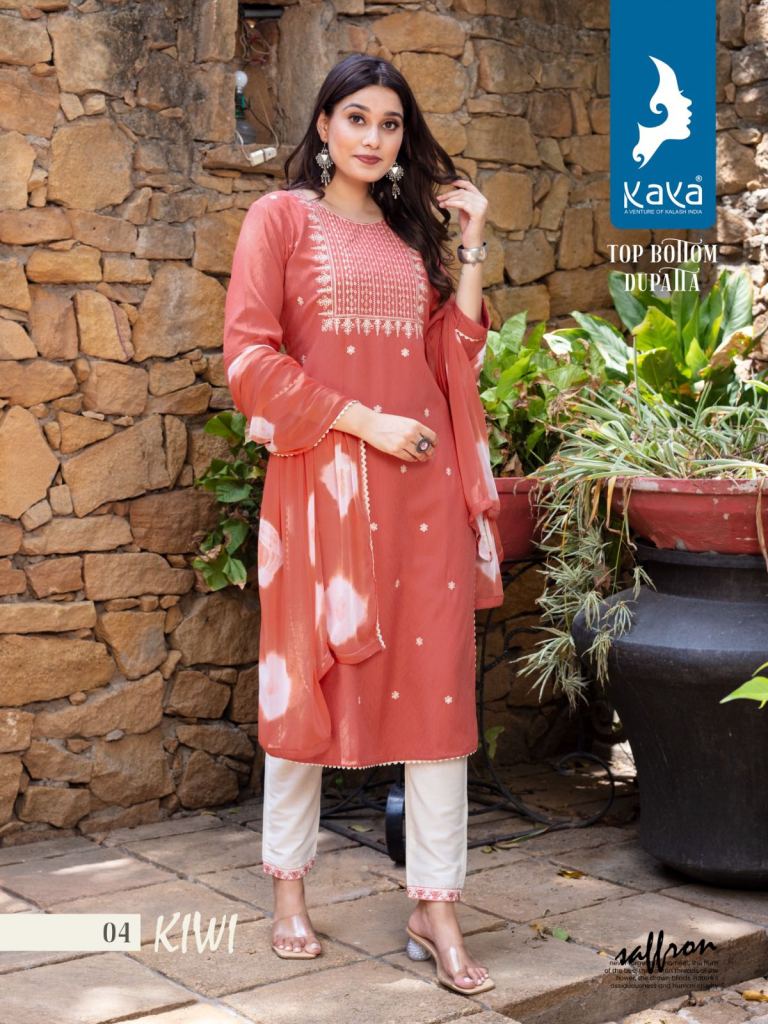 Kaya Kiwi Fancy Designer Readymade Kurti Bottom With Dupatta Collection