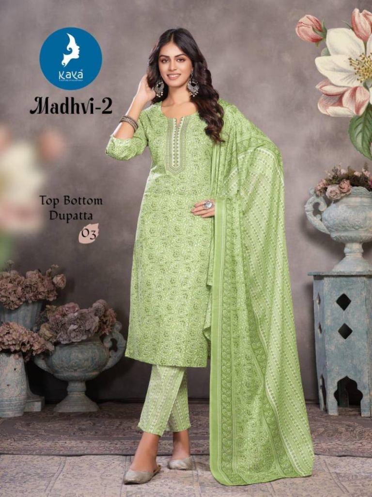 Kaya Madhvi 2 Printed Kurti Pant With Dupatta