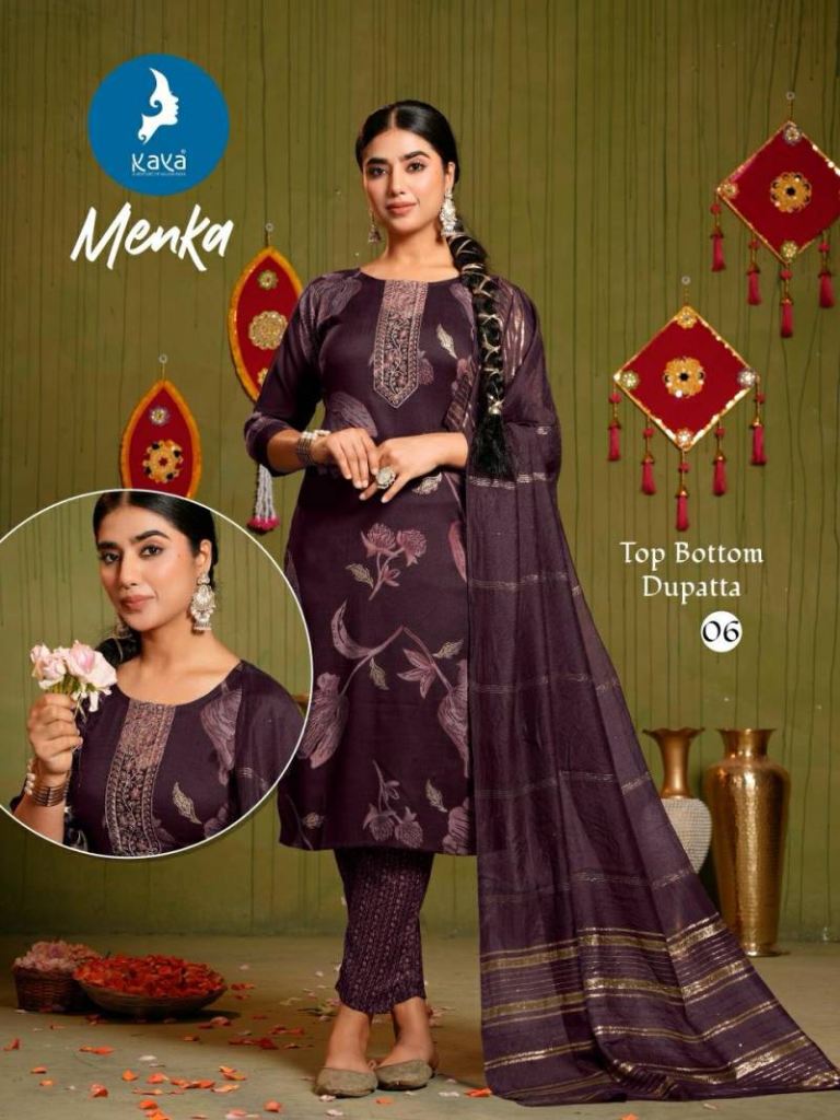 Kaya Menka Printed Kurti Pant With Dupatta