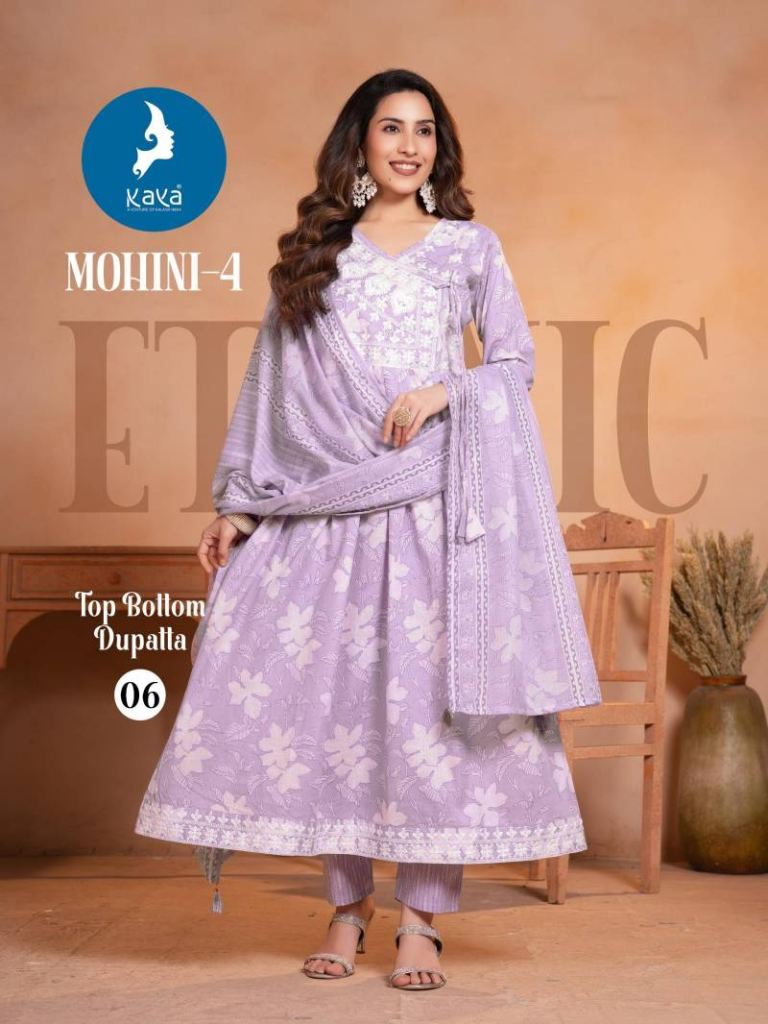 Kaya Mohini 4 Printed Kurti Pant With Dupatta