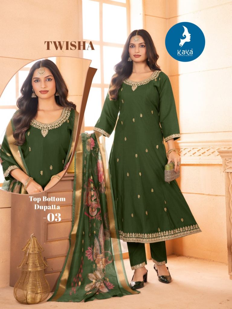 Kaya Twisha Kurti Pant And Dupatta