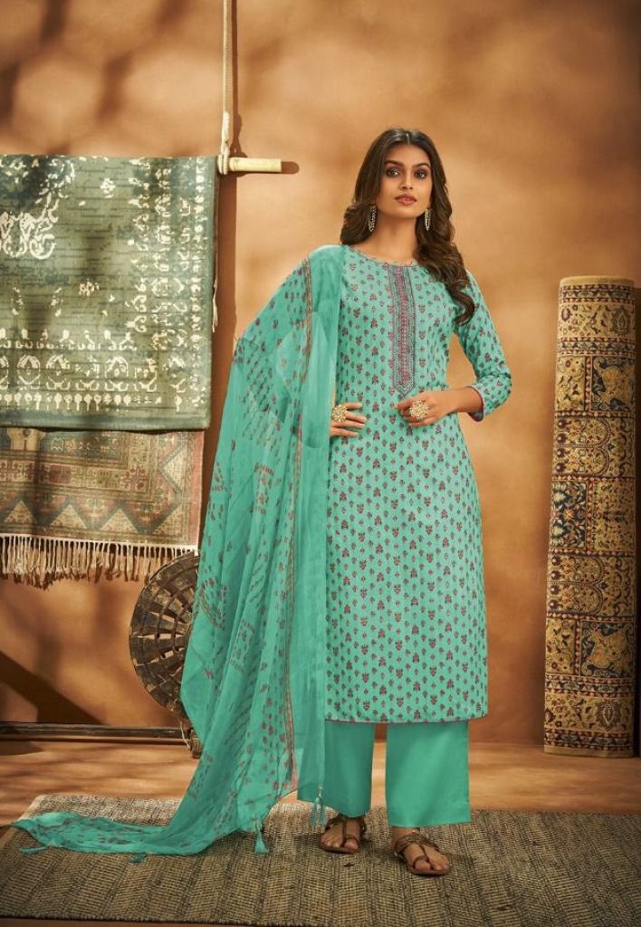 Kesari Palak  vol 2 Cambric Cotton Embroidery Dress Material  