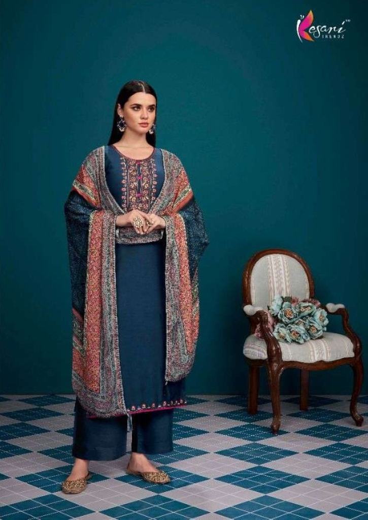 Kesari Trendz Masakali Viscose Muslin With Embroidery Work Dress Material Catalog 
