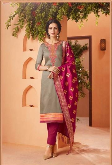 Kessi present Virasat vol 4 Jam Silk Designer Dress Material collection