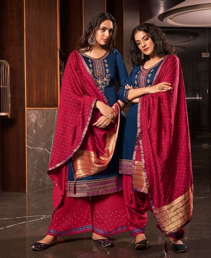 Kessi  presents Lashkara Designer Festive Wear Dress Material