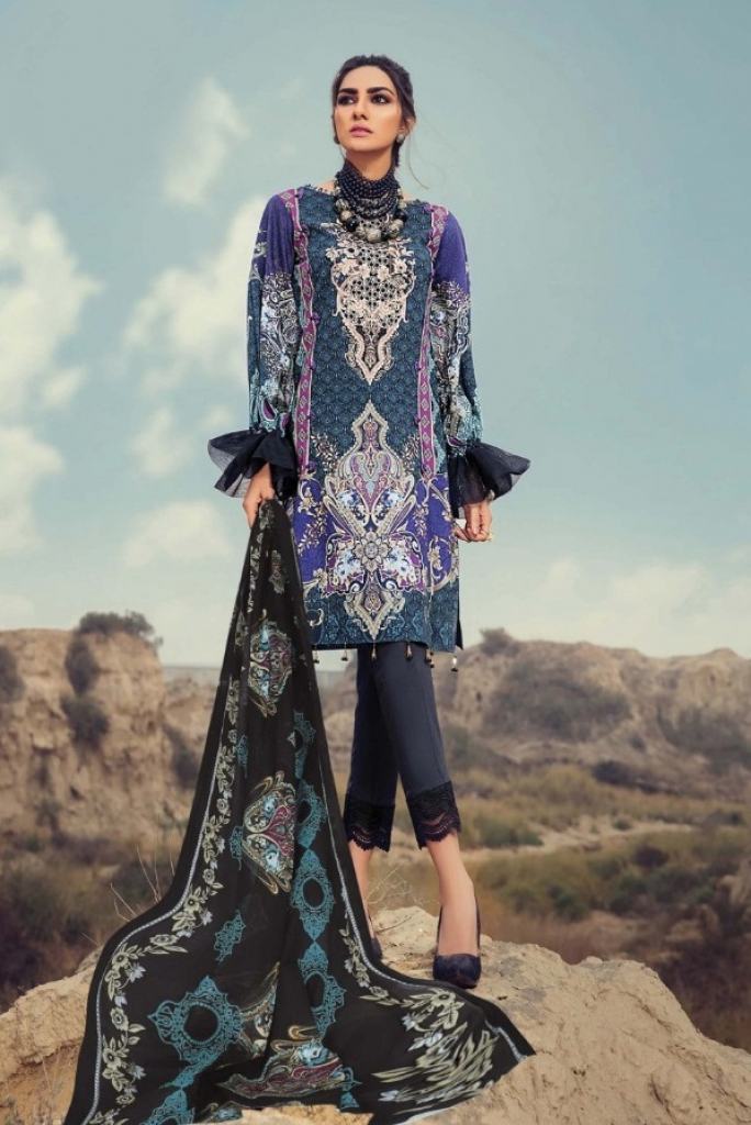 Keval Fab  AL Zohaib New Launching  Roohi Pure Lawn  Cotton print Dress Materials Collection