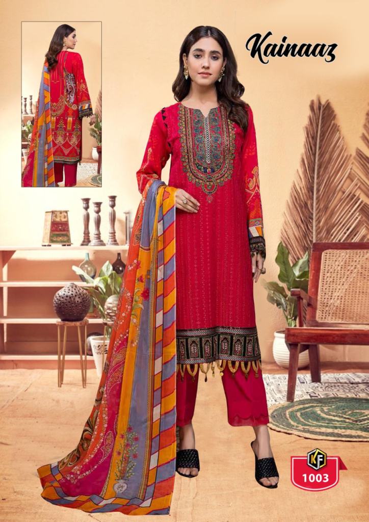 Keval Fab  Kainaaz Luxury Karachi Cotton Dress Material