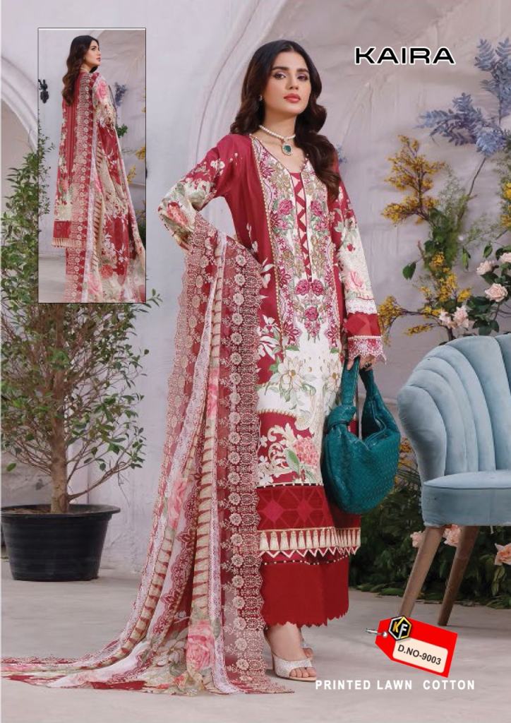 Keval Fab Kaira Luxury Lawn cotton Digital printed Dress Material 