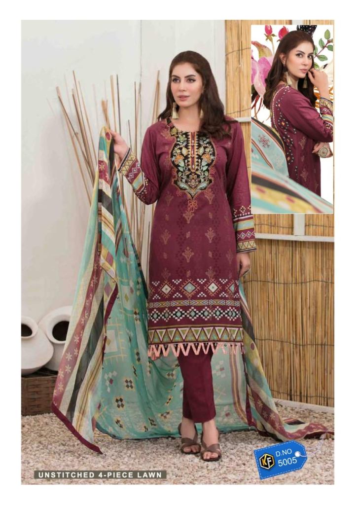 Keval Fab Sobia Nazir Luxury Vol 5 Catalog Karachi Cotton Dress Materials 