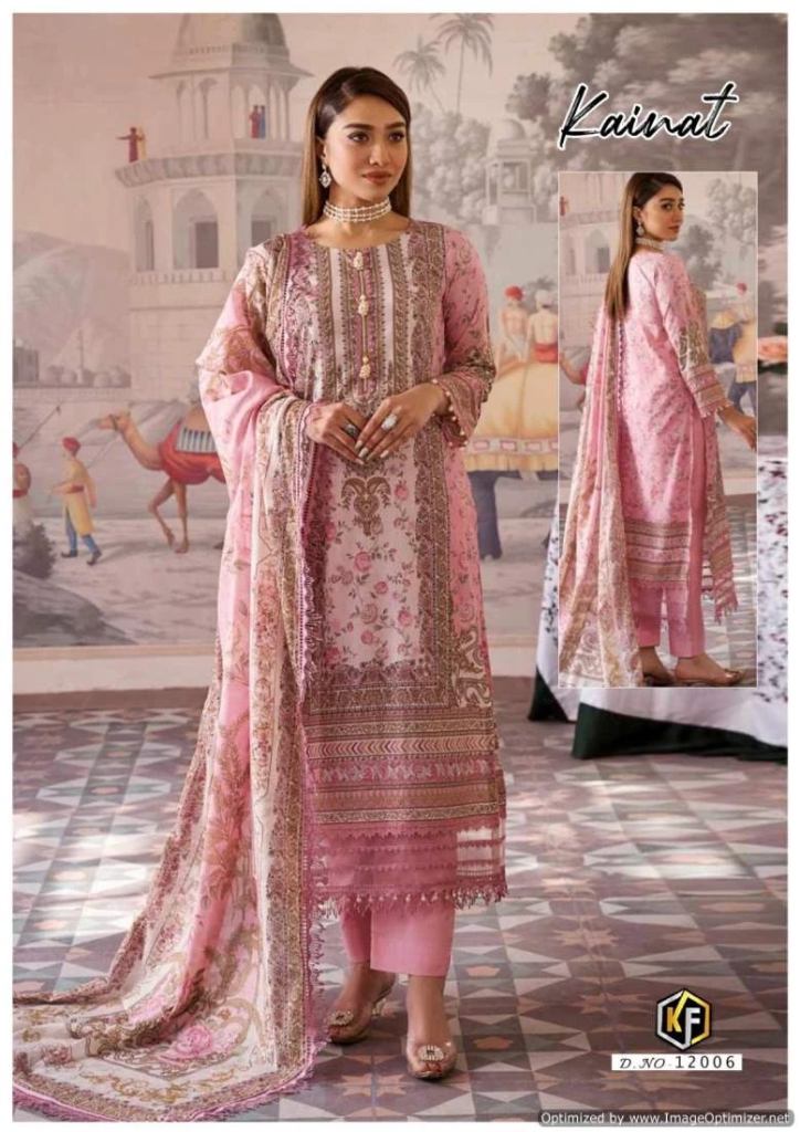 Keval Kainat Vol 12 Heavy Luxury Lawn Cotton Printed Pakistani Style Dress Material 