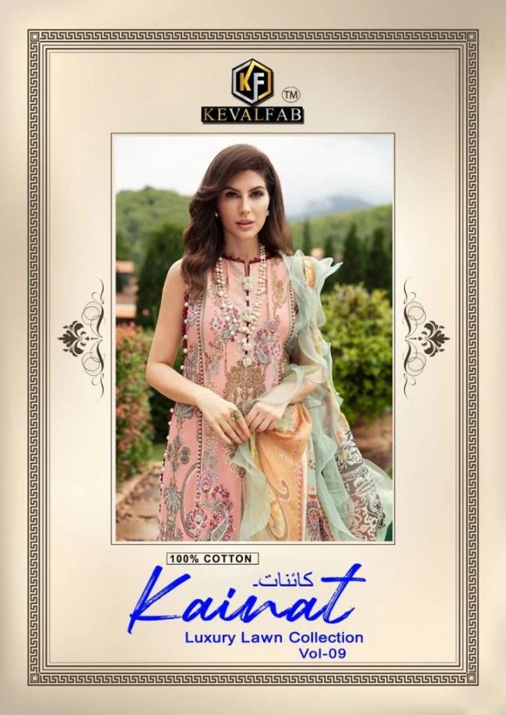 Keval Kainat Vol 9 Luxury Lawn Cotton Dress Material