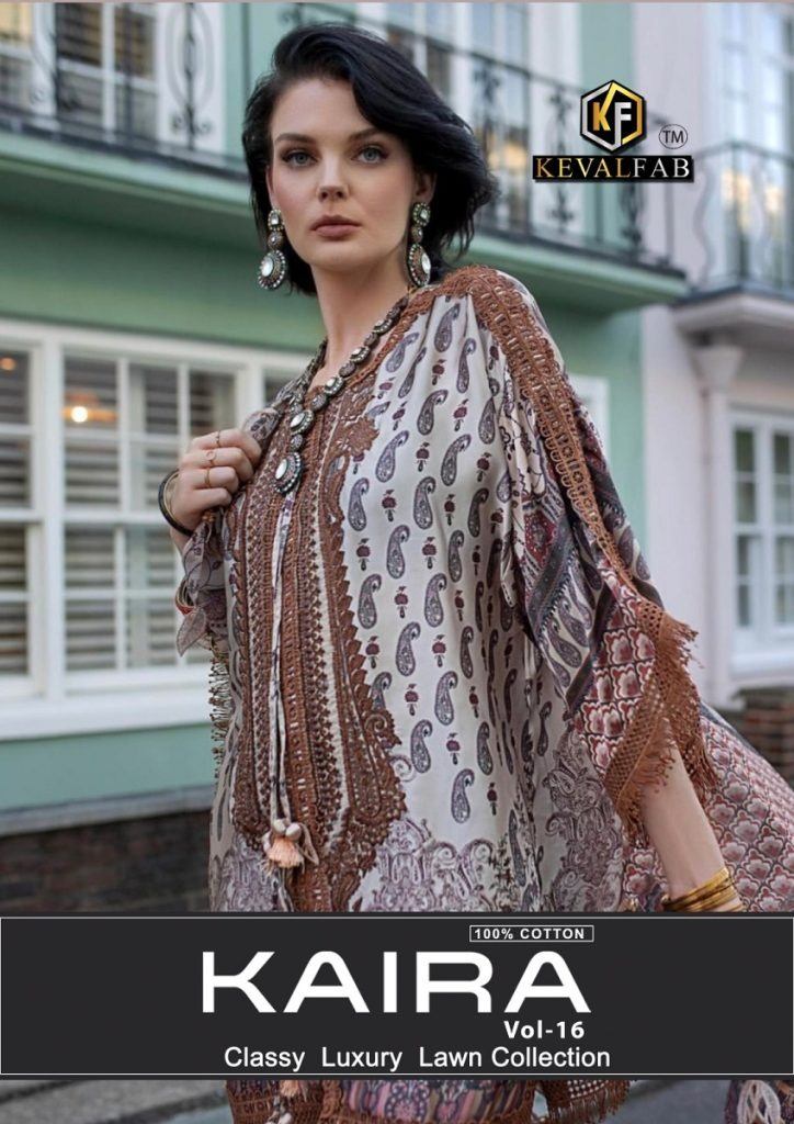 Keval Kaira Vol 16 Karachi Lawn Cotton Printed Dress Materials
