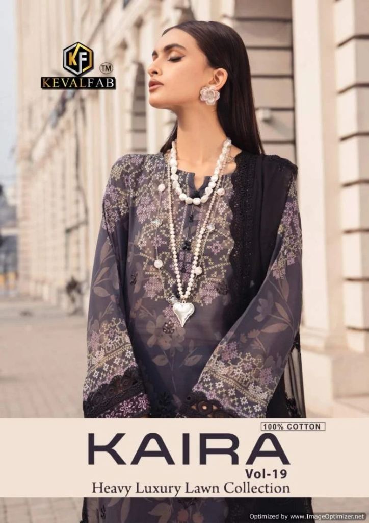 Keval Kaira Vol 19 Lawn Cotton Printed Dress Material 